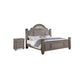 2pc King Bedroom Set | Gray | Brass | Clear Wood | Nightst&