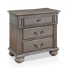2pc King Bedroom Set | Gray | Brass | Clear Wood | Nightst&