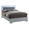 2pc King Bedroom Set, White and Black, White Wood, Nightstand