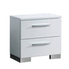 3pc King Bedroom Set, White and Black Wood, 2 Nightstands