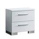 3pc King Bedroom Set, White and Black Wood, 2 Nightstands
