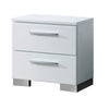 3pc King Bedroom Set, White and Black Wood, 2 Nightstands
