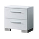3pc King Bedroom Set, White and Black Wood, 2 Nightstands