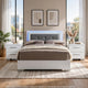3pc King Bedroom Set, White and Black Wood, 2 Nightstands