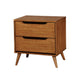 2pc King Bedroom Set | Brown | Oak Wood | Nightst&