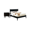 2pc King Bedroom Set | Black Wood | Nightst&