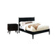 2pc King Bedroom Set | Black Wood | Nightst&
