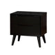 2pc King Bedroom Set | Black Wood | Nightst&