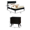 2pc King Bedroom Set | Black Wood | Nightst&
