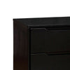 3pc King Bedroom Set, Black Wood, 2 Nightstands