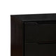 3pc King Bedroom Set, Black Wood, 2 Nightstands