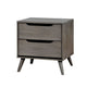 2pc King Bedroom Set | Gray Wood | Nightst&