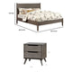 2pc King Bedroom Set | Gray Wood | Nightst&