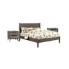 3pc King Bedroom Set, Gray Wood, 2 Nightstands