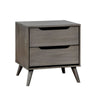 3pc King Bedroom Set, Gray Wood, 2 Nightstands