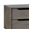 3pc King Bedroom Set, Gray Wood, 2 Nightstands