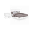 2pc King Bedroom Set, White Wood, Nightstand