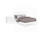 2pc King Bedroom Set, White Wood, Nightstand
