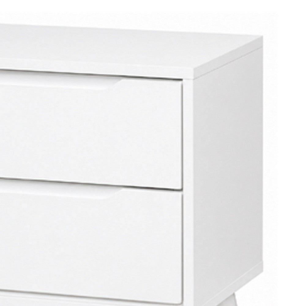 2pc King Bedroom Set, White Wood, Nightstand