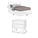 2pc King Bedroom Set, White Wood, Nightstand