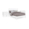 3pc King Bedroom Set, White Wood, 2 Nightstands
