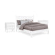 3pc King Bedroom Set, White Wood, 2 Nightstands