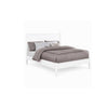 3pc King Bedroom Set, White Wood, 2 Nightstands