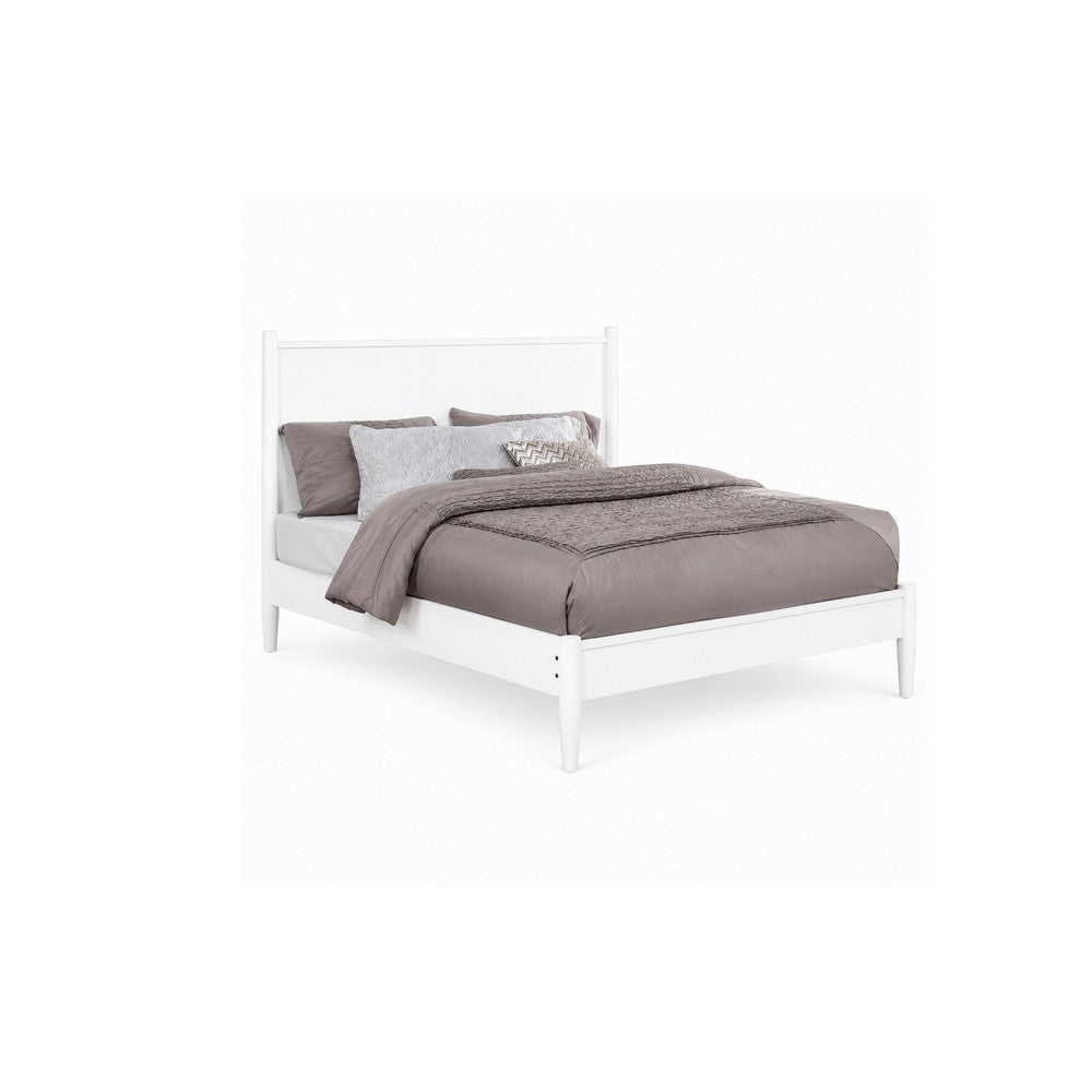 3pc King Bedroom Set, White Wood, 2 Nightstands