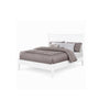 3pc King Bedroom Set, White Wood, 2 Nightstands