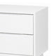 3pc King Bedroom Set, White Wood, 2 Nightstands