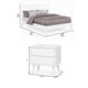 3pc King Bedroom Set, White Wood, 2 Nightstands
