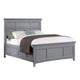 2pc King Bedroom Set, Gray, Chrome Wood, Nightstand