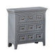2pc King Bedroom Set, Gray, Chrome Wood, Nightstand