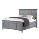 2pc King Bedroom Set, Gray, Chrome Wood, Nightstand