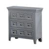 2pc King Bedroom Set, Gray, Chrome Wood, Nightstand