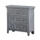 2pc King Bedroom Set, Gray, Chrome Wood, Nightstand