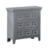 3pc King Bedroom Set, Gray, Chrome Wood, 2 Nightstands