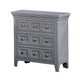 3pc King Bedroom Set, Gray, Chrome Wood, 2 Nightstands