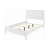 3pc King Bedroom Set, White, Bronze Wood, 2 Nightstands