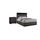 2pc King Bedroom Set | Gray | Black Wood | Nightst&