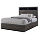 2pc King Bedroom Set | Gray | Black Wood | Nightst&