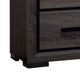3pc King Bedroom Set, Gray, Black Wood, 2 Nightstands