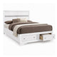 2pc King Bedroom Set, Black, White Wood, Nightstand
