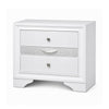 3pc King Bedroom Set, White Wood, One King bed With 2 Nightstands