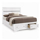 3pc King Bedroom Set, White Wood, One King bed With 2 Nightstands