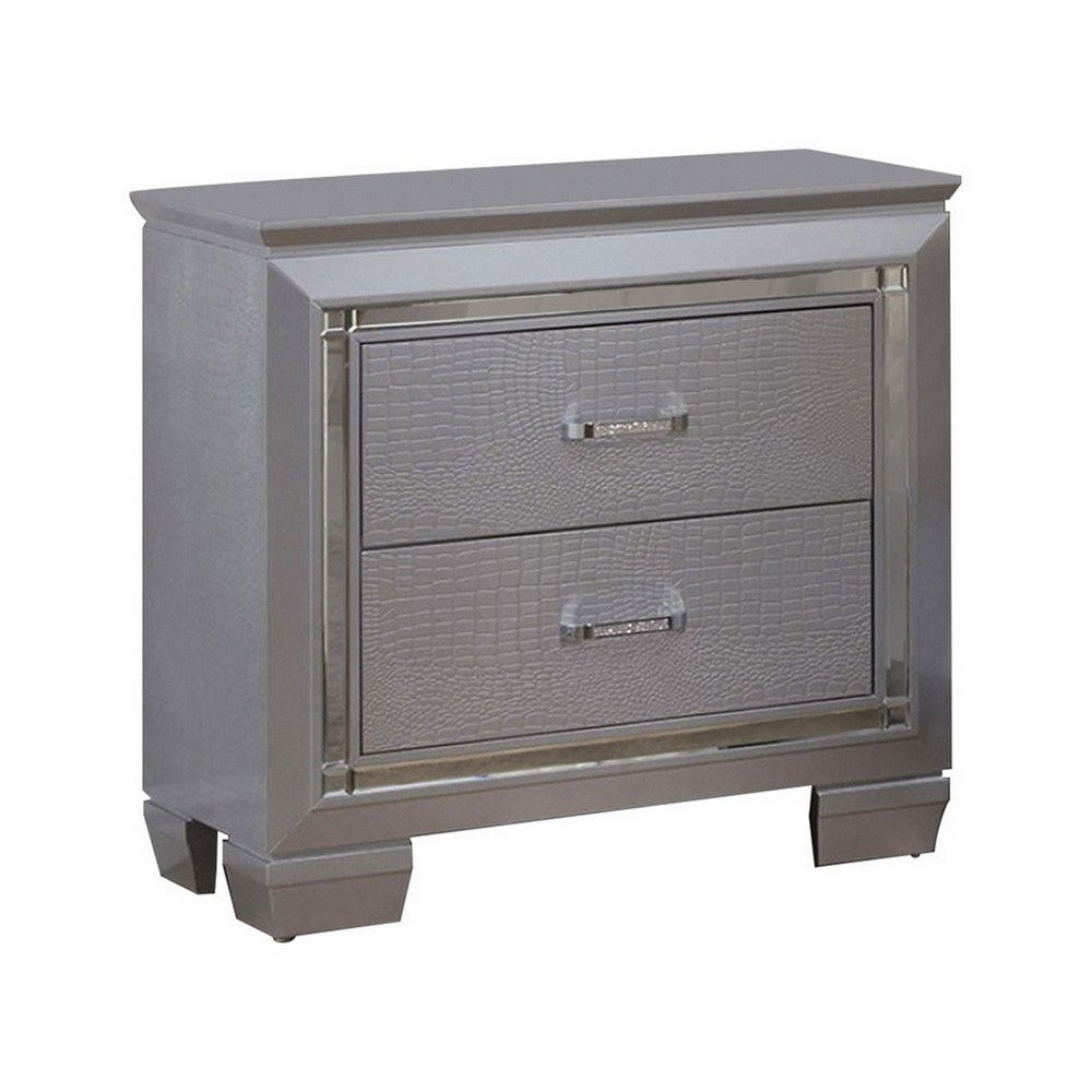 2pc King Bedroom Set | Gray Wood | Nightst&