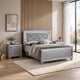 3pc King Bedroom Set, Gray Wood, 2 Nightstands