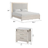 2pc King Bedroom Set | Weathered Gray | Gray | White | Silver Wood | Nightst&