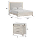 2pc King Bedroom Set | Weathered Gray | Gray | White | Silver Wood | Nightst&