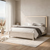 2pc King Bedroom Set | Weathered Gray | Gray | White | Silver Wood | Nightst&